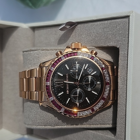 NWT MICHAEL KORS OVERSIZED EVEREST ROSE GOLD 42mm WATCH - Picture 1 of 5